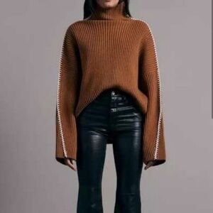 Rag and Bone Ingrid Turtleneck Chestnut Size Small